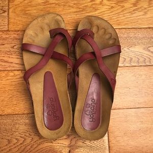 Yokono Burgundy Strap Sandals 7.5